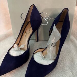 Elegant Navy Blue Women's Heels